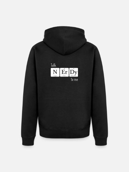Elements Talk nerd pour moi - Veste à capuche bio Premium Unisexe - noir
