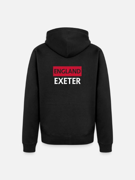 England's proud rugby nation design - Unisex Premium Organic Zip Hoodie - black