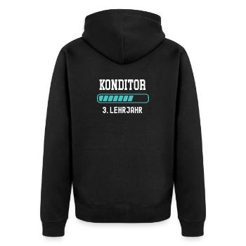 Confectioner training 3rd year of apprenticeship 3rd year of training - Unisex Premium Organic Zip Hoodie - black - Back - Nico (187cm)