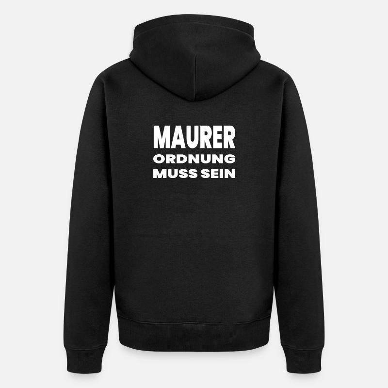 Maçon - Veste à capuche bio Premium Unisexe - noir