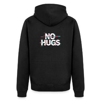 Pas de câlins s’il te plaît garde tes distances câlins antisociaux - Veste à capuche bio Premium Unisexe - noir - Dos - Nico (187cm)