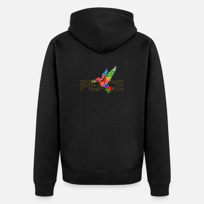 Paix - Veste à capuche bio Premium Unisexe - noir
