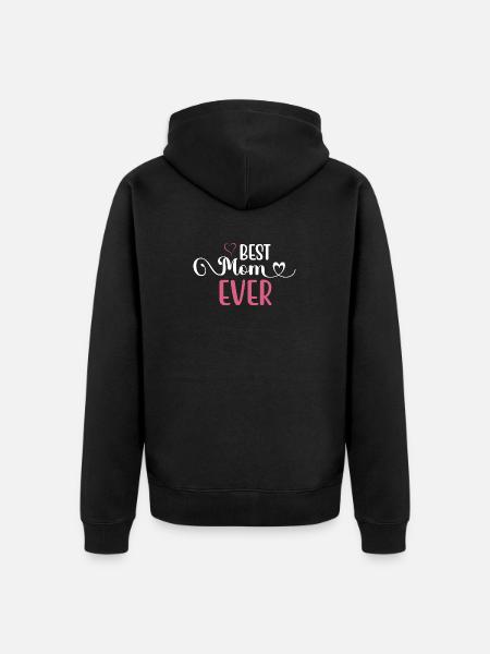 Die beste Mutter aller Zeiten - Unisex Premium Bio Zip Hoodie - Schwarz