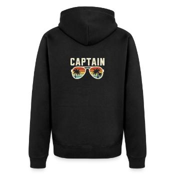Capitaine Lunettes de soleil Bateau Bateau Navigation Voile - Veste à capuche bio Premium Unisexe - noir - Dos - Nico (187cm)