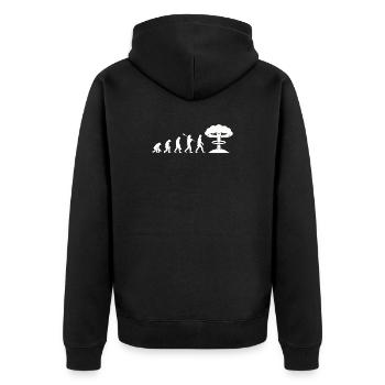 Bombe nucléaire Evolution - Veste à capuche bio Premium Unisexe - noir - Dos - Nico (187cm)