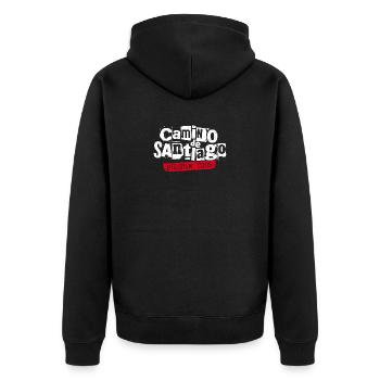 Camino de Santiago Tour | Punk Band Style - Unisex Premium Organic Zip Hoodie - black - Back - Nico (187cm)