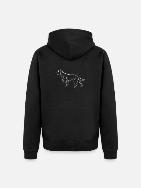 Setter ci-dessus - Veste à capuche bio Premium Unisexe - noir