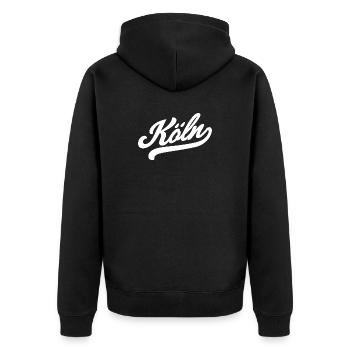 Cologne Rétro - Veste à capuche bio Premium Unisexe - noir - Dos - Nico (187cm)