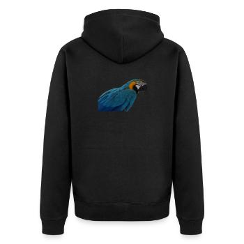 Papageien Vogel T-shirt Geschenk - Unisex Premium Bio Zip Hoodie - Schwarz - Hinten - Nico (187cm)