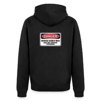 Colonisation de Mars - Veste à capuche bio Premium Unisexe - noir - Dos - Nico (187cm)
