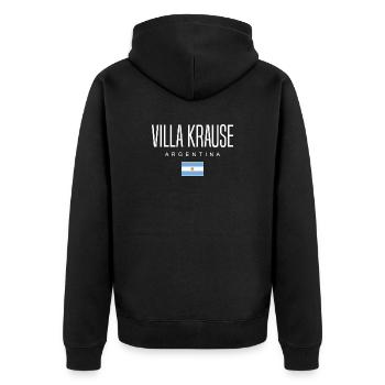 Villa Krause Argentina Argentinian - Unisex Premium Organic Zip Hoodie - black - Back - Nico (187cm)