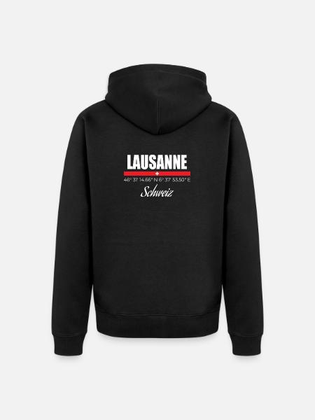 Lausanne - Veste à capuche bio Premium Unisexe - noir