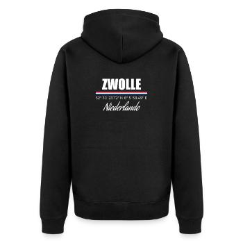 Zwolle - Veste à capuche bio Premium Unisexe - noir - Dos - Nico (187cm)