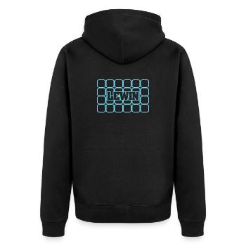 Lewin - Unisex Premium Bio Zip Hoodie - Schwarz - Hinten - Nico (187cm)