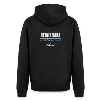 Reynisfjara - Veste à capuche bio Premium Unisexe - noir - Dos - Nico (187cm)