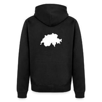 Suisse Pays Suisse - Veste à capuche bio Premium Unisexe - noir - Dos - Nico (187cm)