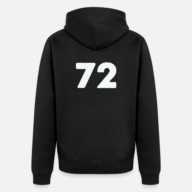 72 - Unisex Premium Bio Zip Hoodie - Schwarz