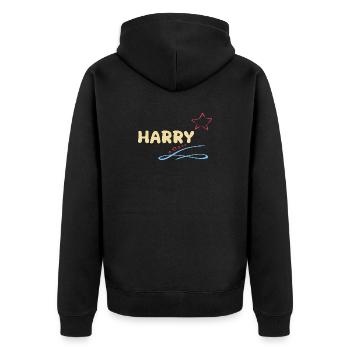 Star Harry - Veste à capuche bio Premium Unisexe - noir - Dos - Nico (187cm)