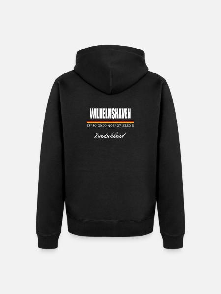 Wilhelmshaven - Unisex Premium Organic Zip Hoodie - black