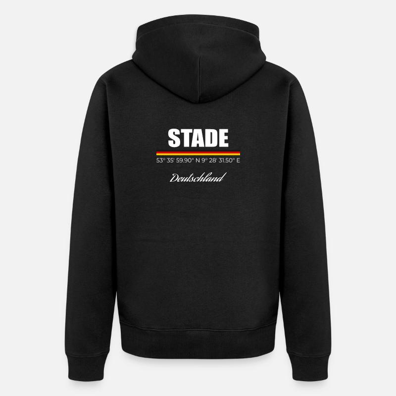 Stade - Unisex Premium Bio Zip Hoodie - Schwarz