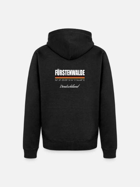 Fürstenwalde - Unisex Premium Organic Zip Hoodie - black