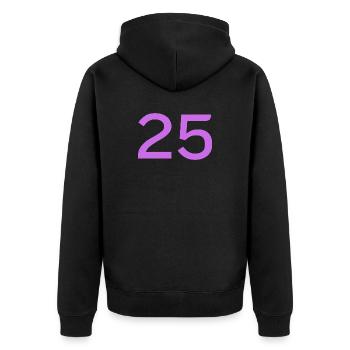 25 - Veste à capuche bio Premium Unisexe - noir - Dos - Nico (187cm)