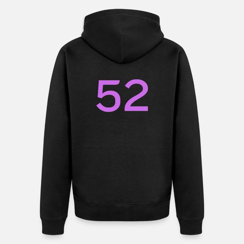 52 - Veste à capuche bio Premium Unisexe - noir