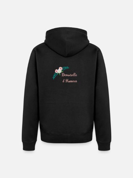 Bridesmaid - Bucolic Collection - Unisex Premium Organic Zip Hoodie - black