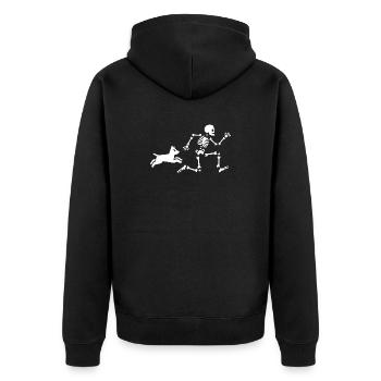 Dog mom entraineur de chien squelette os - Veste à capuche bio Premium Unisexe - noir - Dos - Nico (187cm)