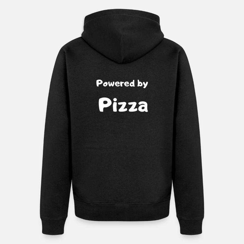 Pizza-Design - Unisex Premium Bio Zip Hoodie - Schwarz