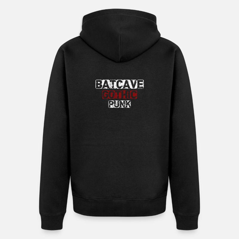 Batcave Gothic Punk - Unisex Premium Bio Zip Hoodie - Schwarz