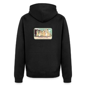 Château d'Ussé, Loire Valley - Unisex Premium Organic Zip Hoodie - black - Back - Nico (187cm)
