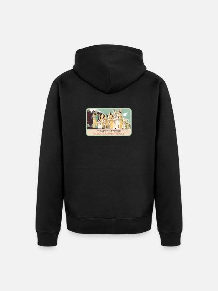 Château d'Ussé, Loire Valley - Unisex Premium Organic Zip Hoodie - black