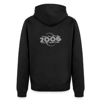 Birthday Retro Unique Since 2006 - Unisex Premium Organic Zip Hoodie - black - Back - Nico (187cm)