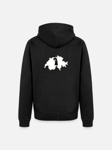 Basel-Stadt, Schweiz - Unisex Premium Bio Zip Hoodie - Schwarz