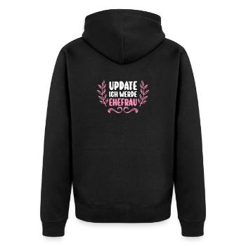 JGA Team Braut Junggesellinnenabschied - Unisex Premium Bio Zip Hoodie - Schwarz - Hinten - Nico (187cm)