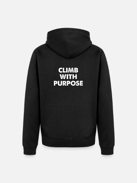 Climb With Purpose - Unisex Premium Organic Zip Hoodie - black