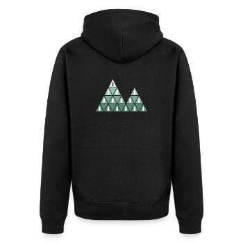 Fir Trees & Mountains - Unisex Premium Organic Zip Hoodie - black - Back - Nico (187cm)