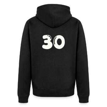30 - Veste à capuche bio Premium Unisexe - noir - Dos - Nico (187cm)