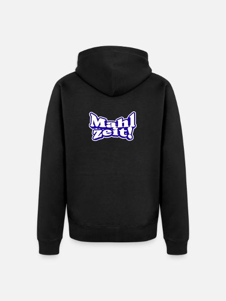 Endlich Mahlzeit! Guten Appetit - Unisex Premium Bio Zip Hoodie - Schwarz