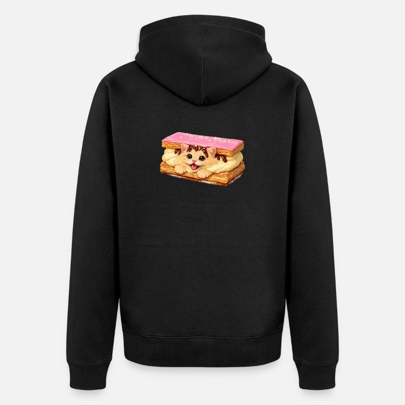 Chat à Tompouce - Veste à capuche bio Premium Unisexe - noir
