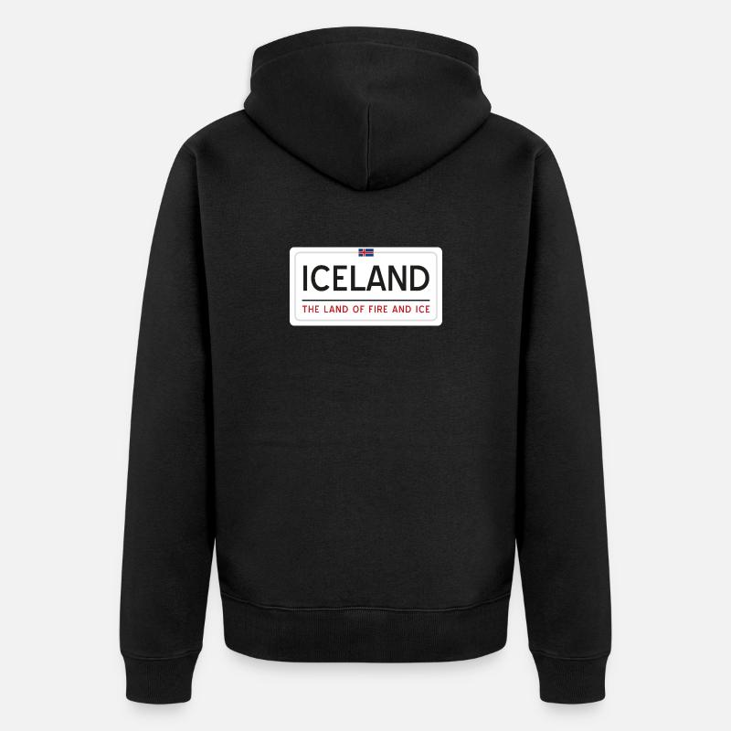 Panneau islandais - Veste à capuche bio Premium Unisexe - noir