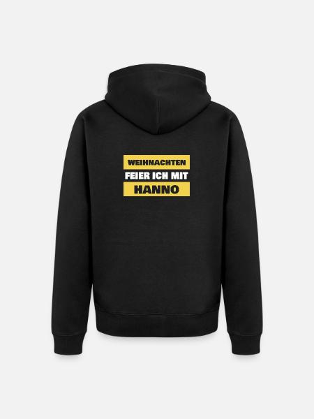 Spruch Hanno - Unisex Premium Bio Zip Hoodie - Schwarz