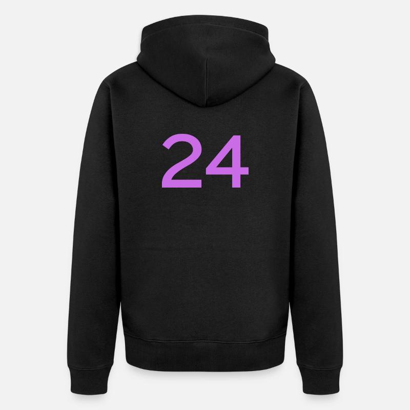24 - Veste à capuche bio Premium Unisexe - noir