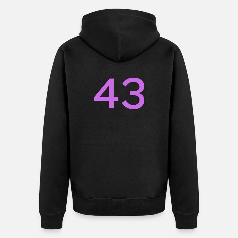 43 - Unisex Premium Bio Zip Hoodie - Schwarz