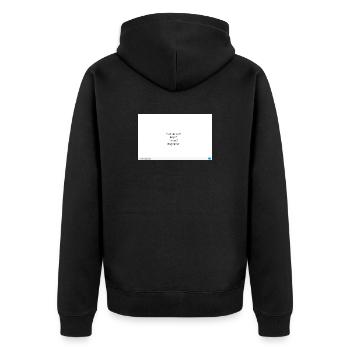 Everyday Questions Wallet Keys - Unisex Premium Organic Zip Hoodie - black - Back - Nico (187cm)