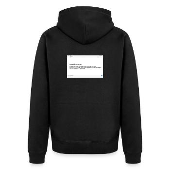 Das Wasser des Lebens - Unisex Premium Bio Zip Hoodie - Schwarz - Hinten - Nico (187cm)