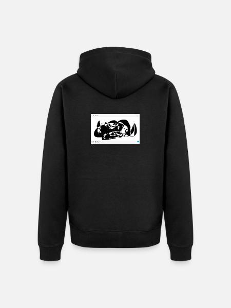 Schwarze Abstraktion Linienflug - Unisex Premium Bio Zip Hoodie - Schwarz
