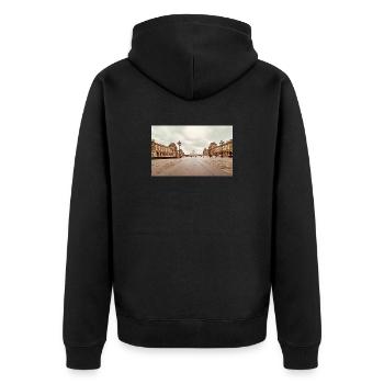 Pyramide du Louvre sur la place - Veste à capuche bio Premium Unisexe - noir - Dos - Nico (187cm)