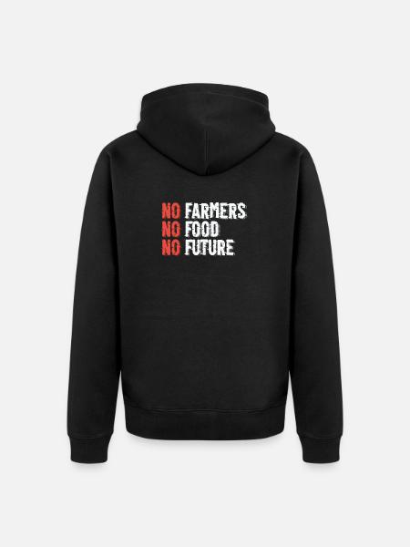Sustainable agriculture illustration - Unisex Premium Organic Zip Hoodie - black